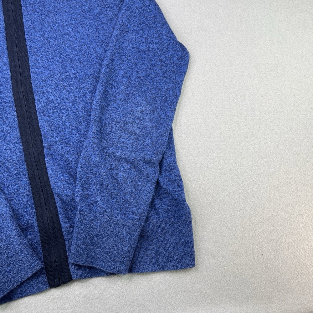 Banana Republic Mens Blue Marled Full Zip Knit Hoodie Sweater Size Large - Picture 5 of 15